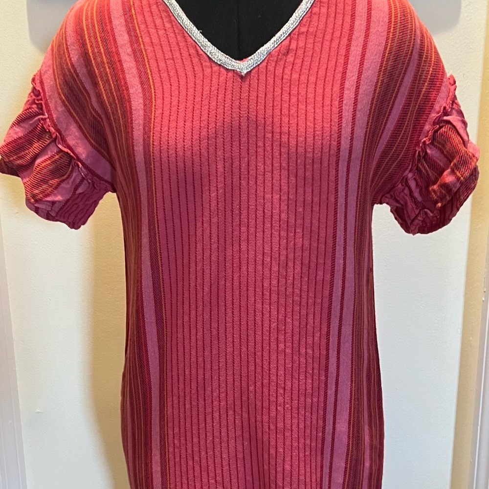 Women's Pink Striped Coverup/Dress